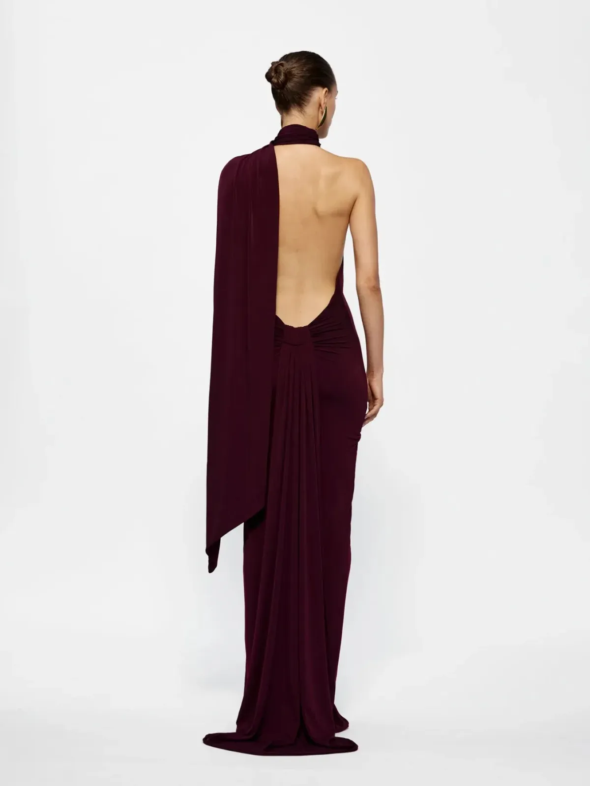 EFFIE KATS HAVEN DRESS BLACK CHERRY BURGUNDY SIZE 8 (S) - Image 4