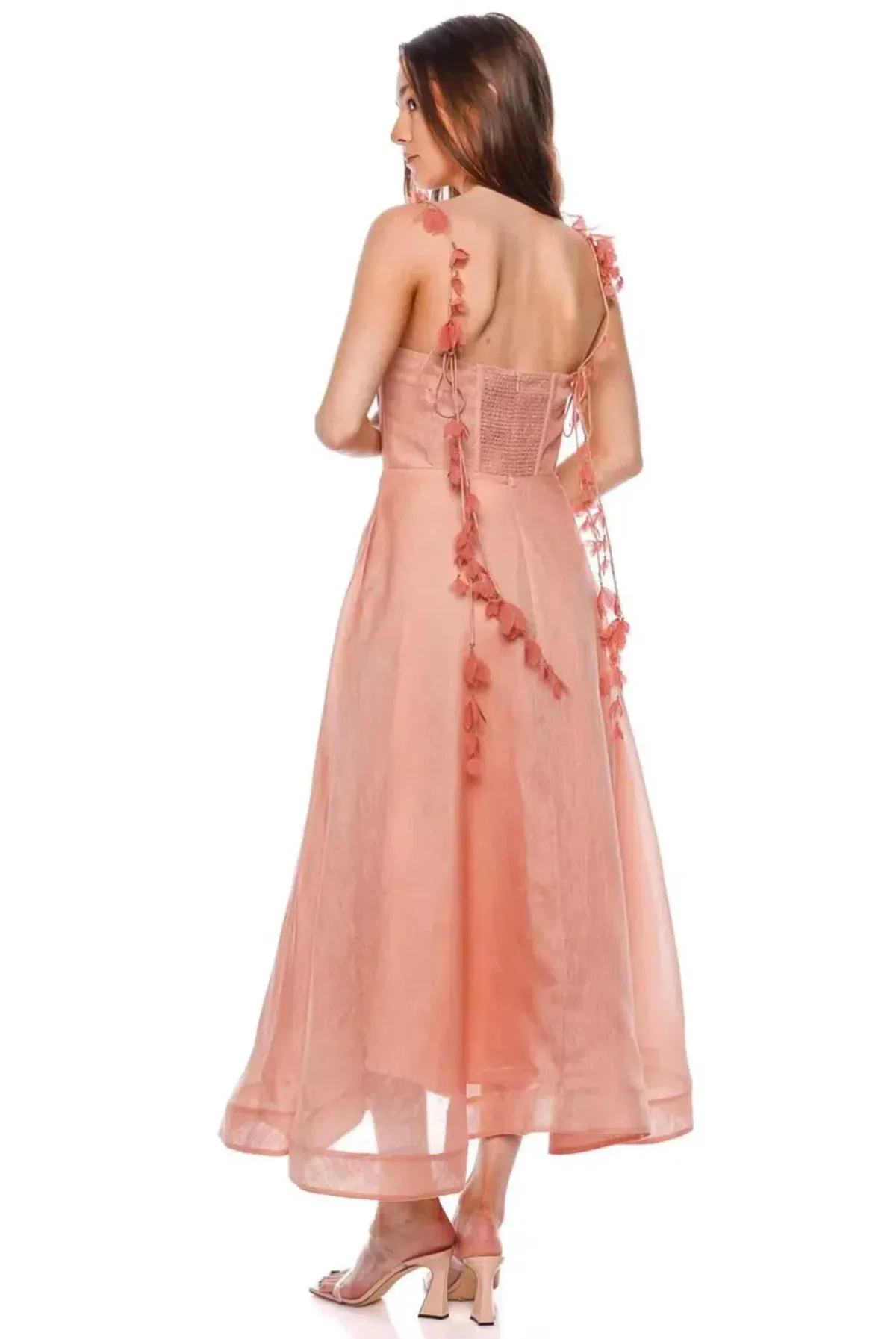 Zimmermann Wonderland Corset Midi in Dusty Pink Size 1 - Image 4