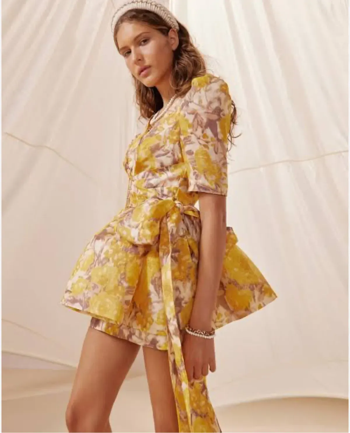 Zimmermann High Tide Peplum Mini Dress Size 0 (AU 6–8) - Image 1