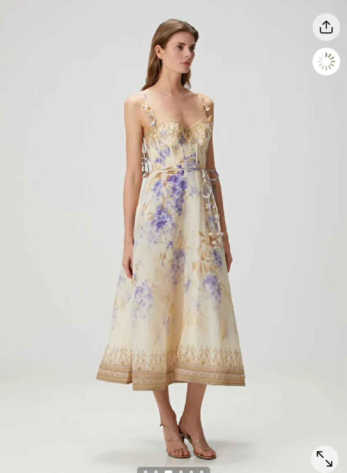 Zimmermann Dawning Corset Picnic Midi Size 0 - Image 3