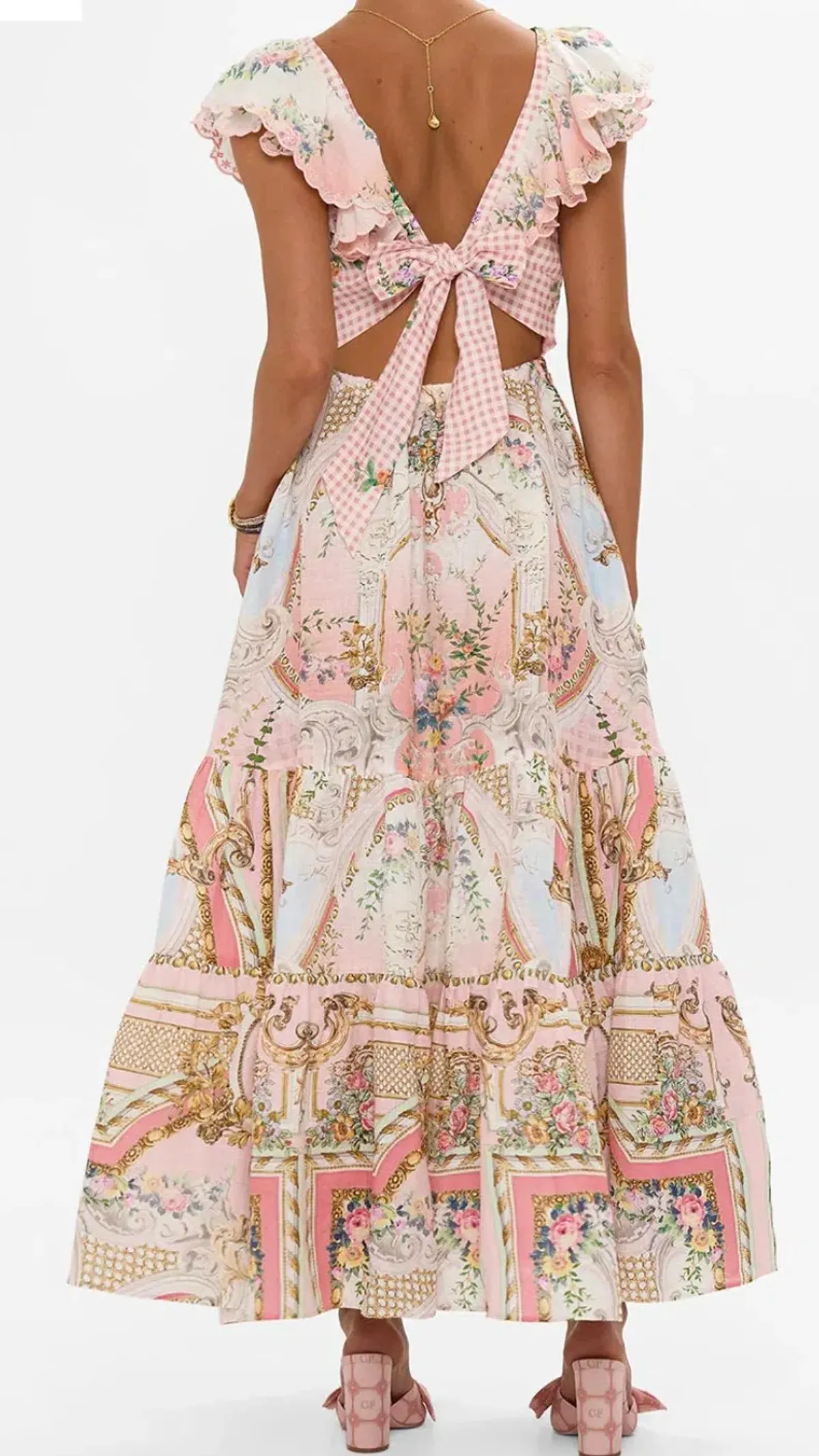 Camilla Lisbon Lullaby Tiered Dress with Neck Frill s.S - Image 2