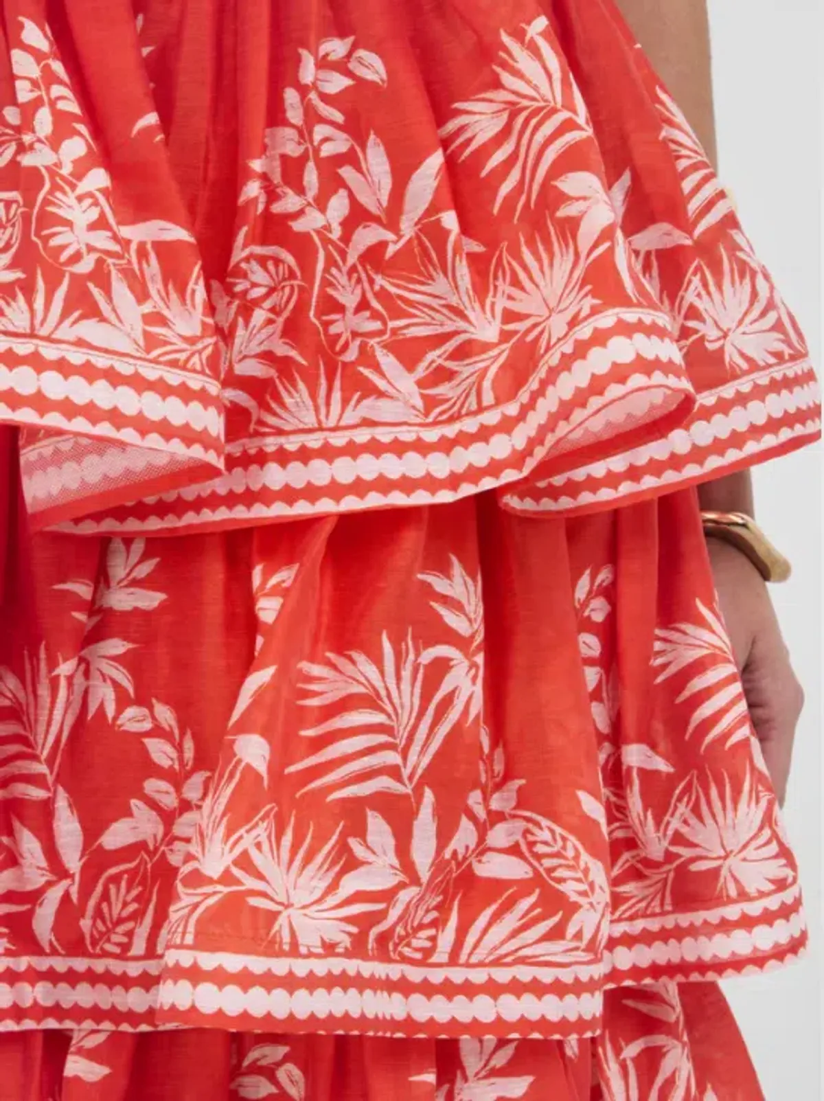 Sheike Ravello Palm Dress Red and White, Size 12 - Image 4