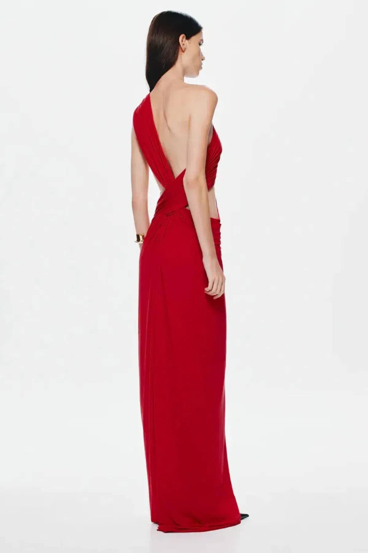 Misha Solstice Cupro Dress size S / 8 Cherry Red - Image 5
