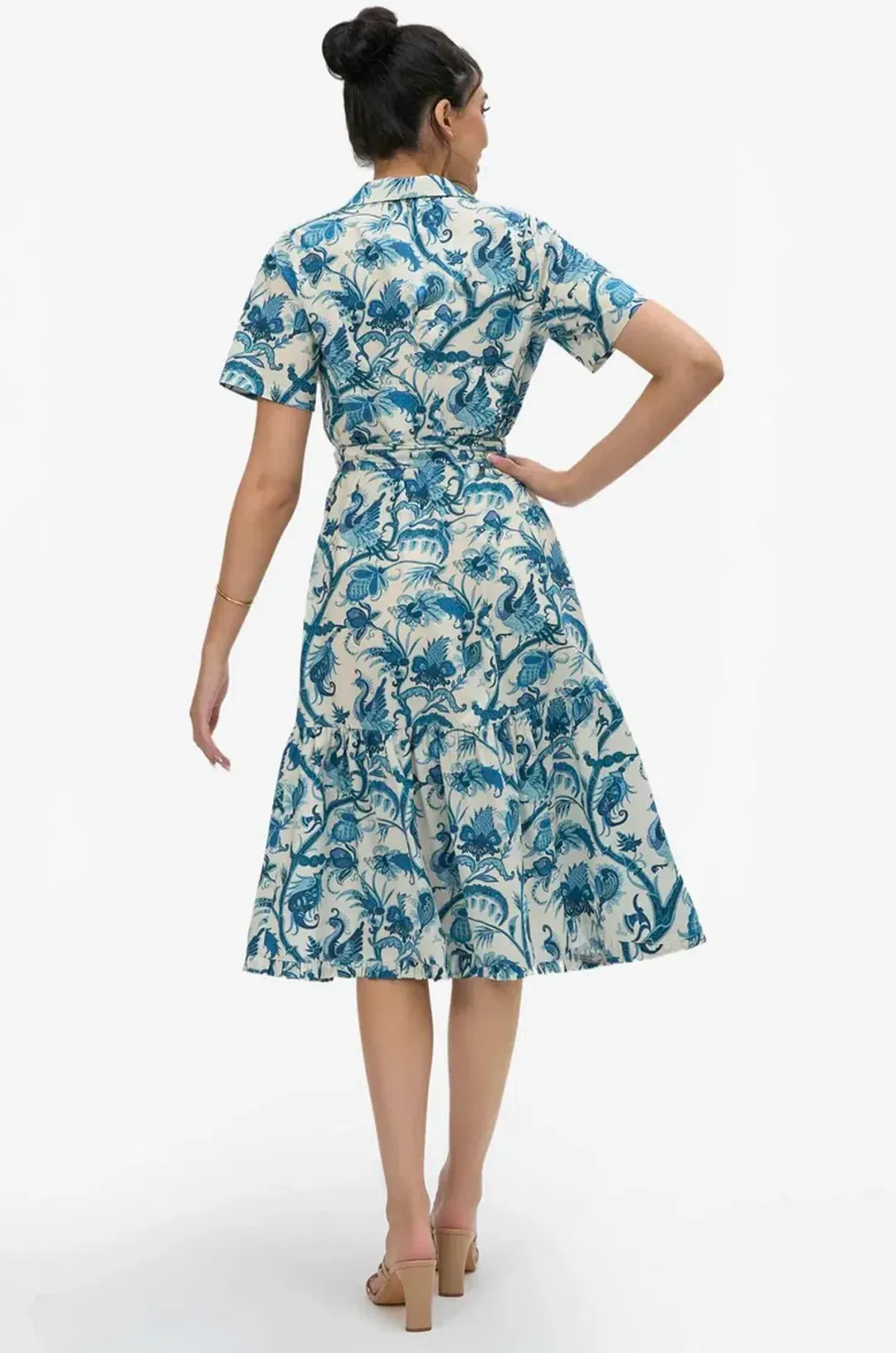 Leona Edmiston Danica Phoenix Rising Midi Shirtdress Size XS/10 for rent on The Volte - main image