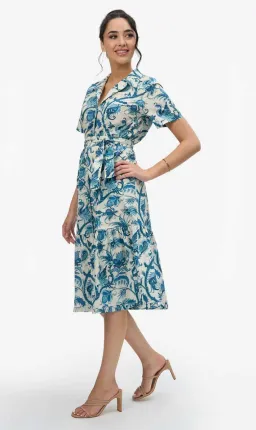 Leona Edmiston Danica Phoenix Rising Midi Shirtdress Size XS/10 for rent on The Volte - image 2