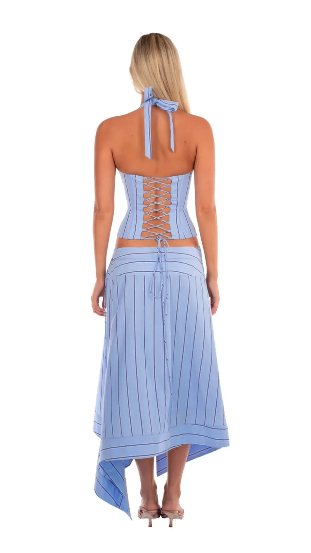 I am Delilah Sabrina Corset & Wrap Skirt in Blue Size 6 - Image 2