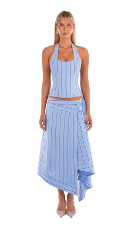 I am Delilah Sabrina Corset & Wrap Skirt in Blue Size 6 for rent on The Volte - image 1