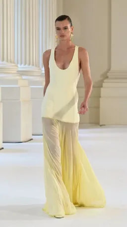 Effie Kats Odessa gown in Lemon Size 10 for rent on The Volte - image 1