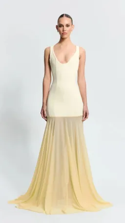 Effie Kats Odessa gown in Lemon Size 10 for rent on The Volte - image 2