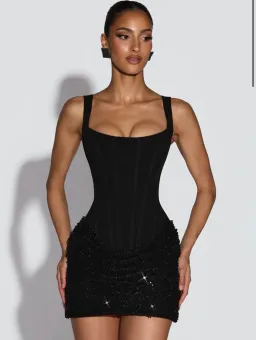 BABYBOO YEONA MINI DRESS BLACK 8 for rent on The Volte - image 1