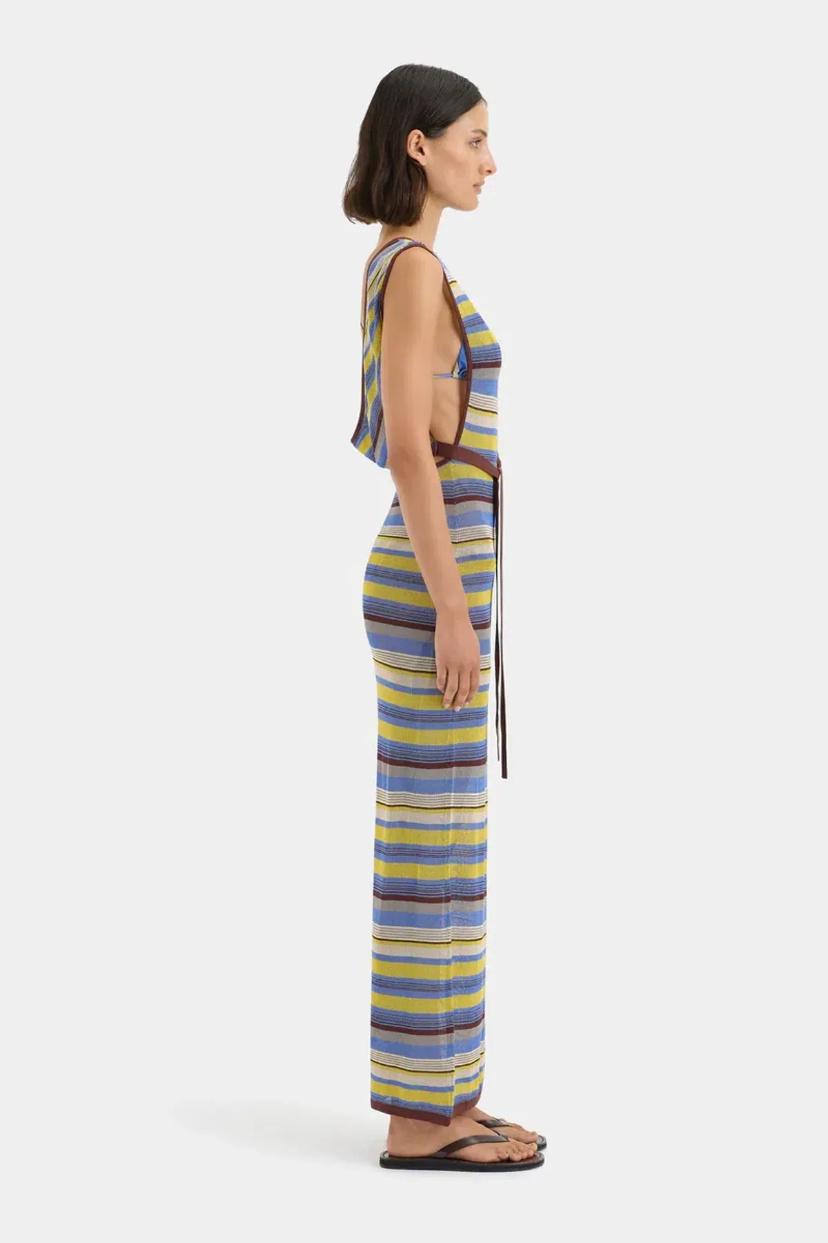 Sir The Label Coastline Tie Dress size 0 / 6 Cali Stripe - Image 5