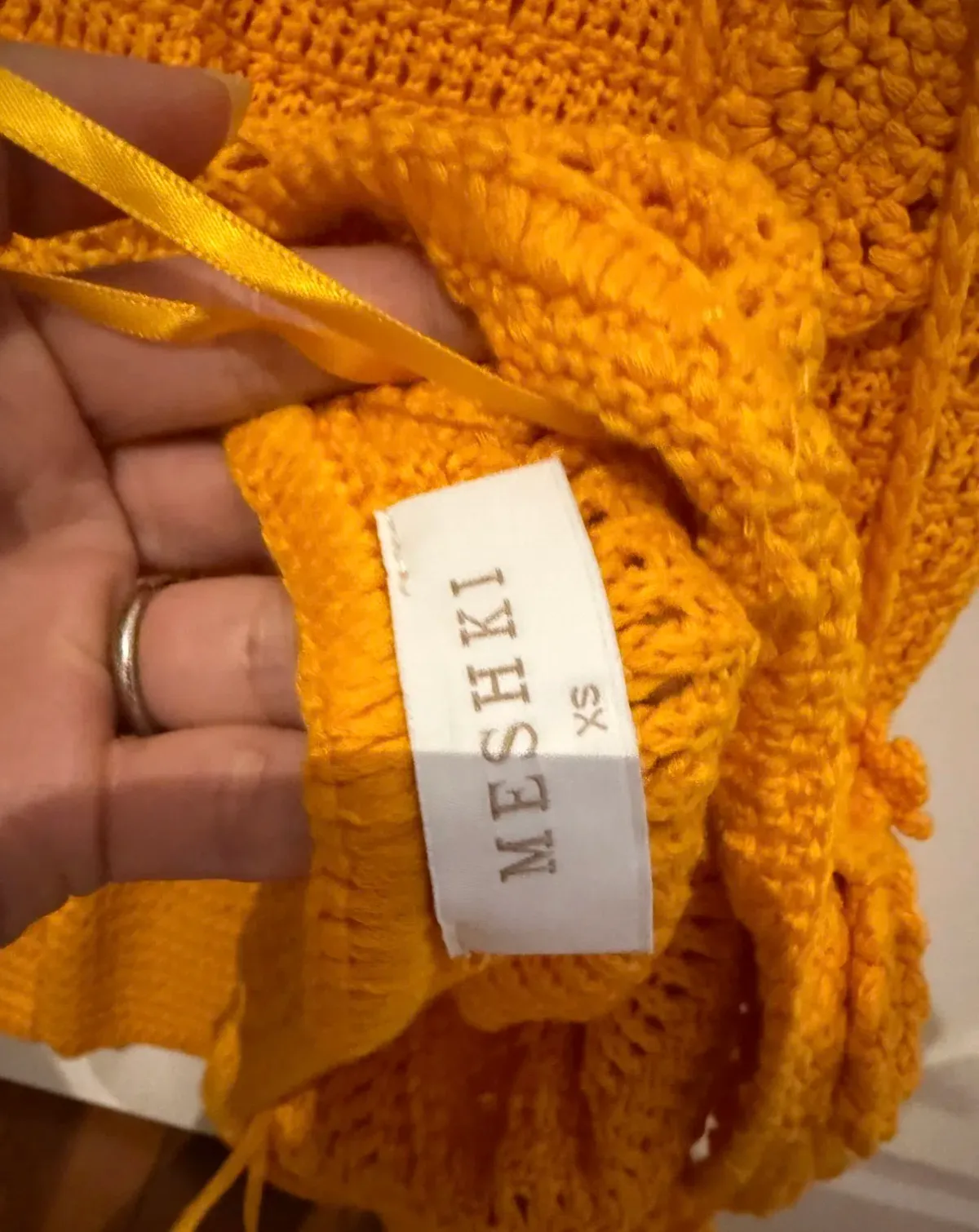 Meshki Island Dress orange Xs or 6 - Image 7