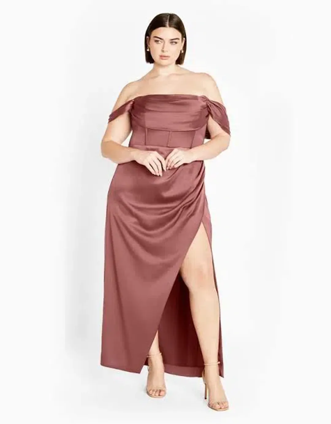 City Chic forbidden love maxi dress size 16 - Rose for rent on The Volte - main image