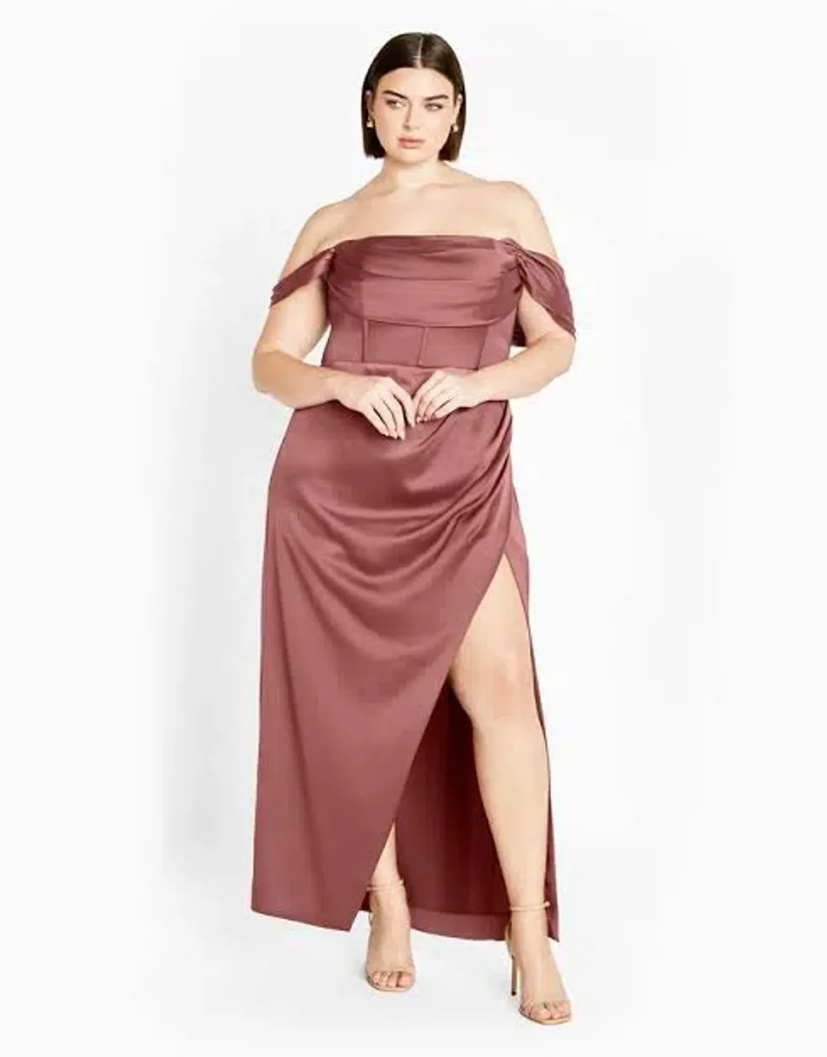 City Chic forbidden love maxi dress size 16 - Rose for rent on The Volte - main image