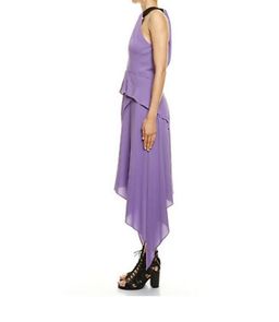 Willow Asymmetric Silk Crepe Dress Size 6 for rent on The Volte - image 4