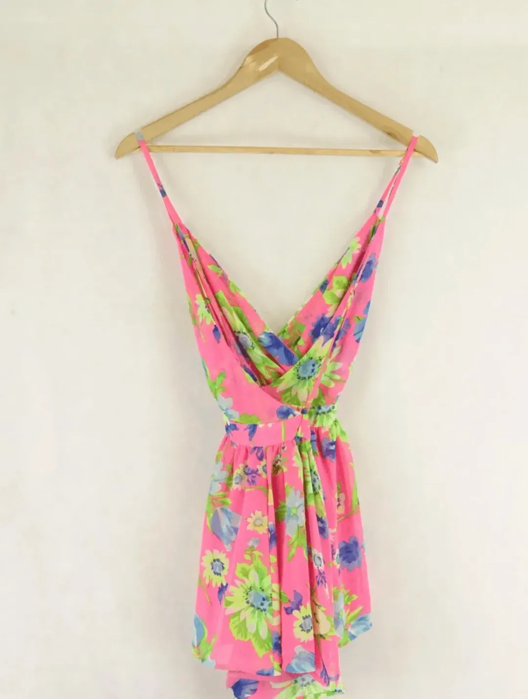 MINKPINK Floral Pink Jumpsuit Size 8 | Mini Length Satin Feel Cocktail & Formal Wear for rent on The Volte - main image
