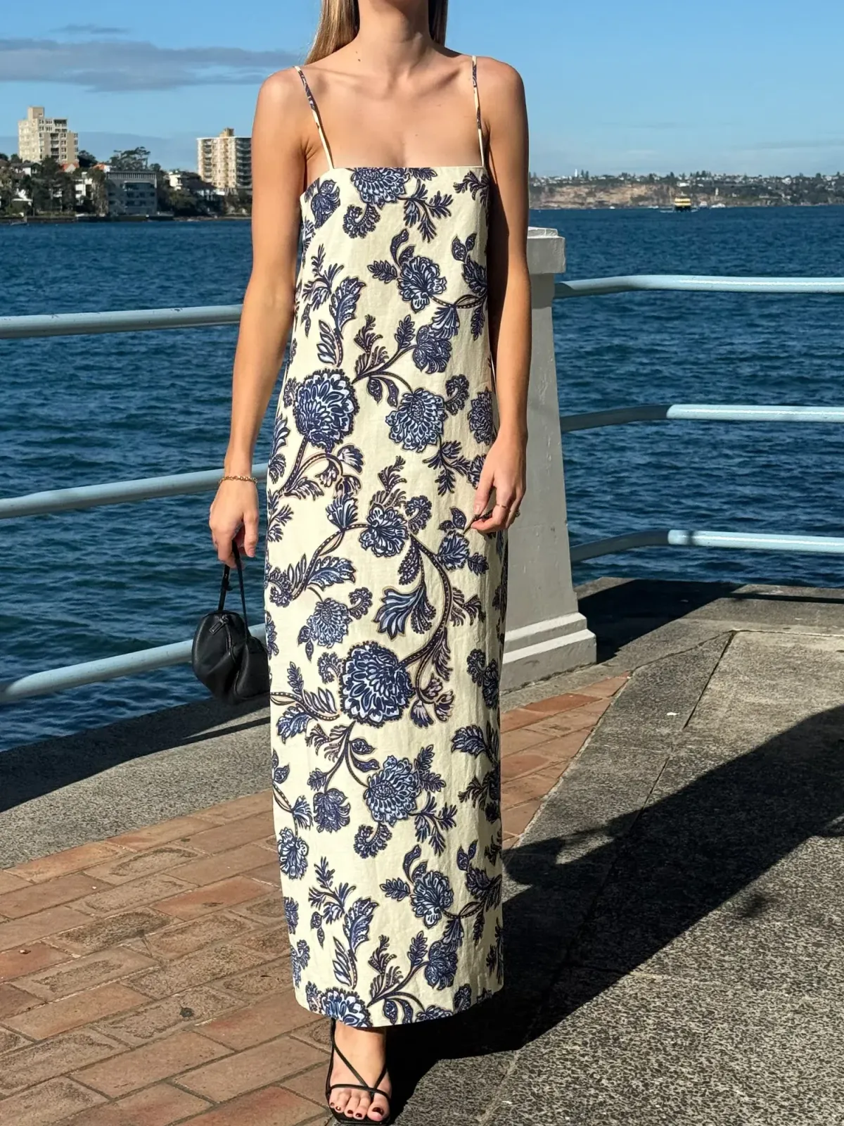 By Nicola Layla Maxi Dress size 12 Blue Paisley - Image 4