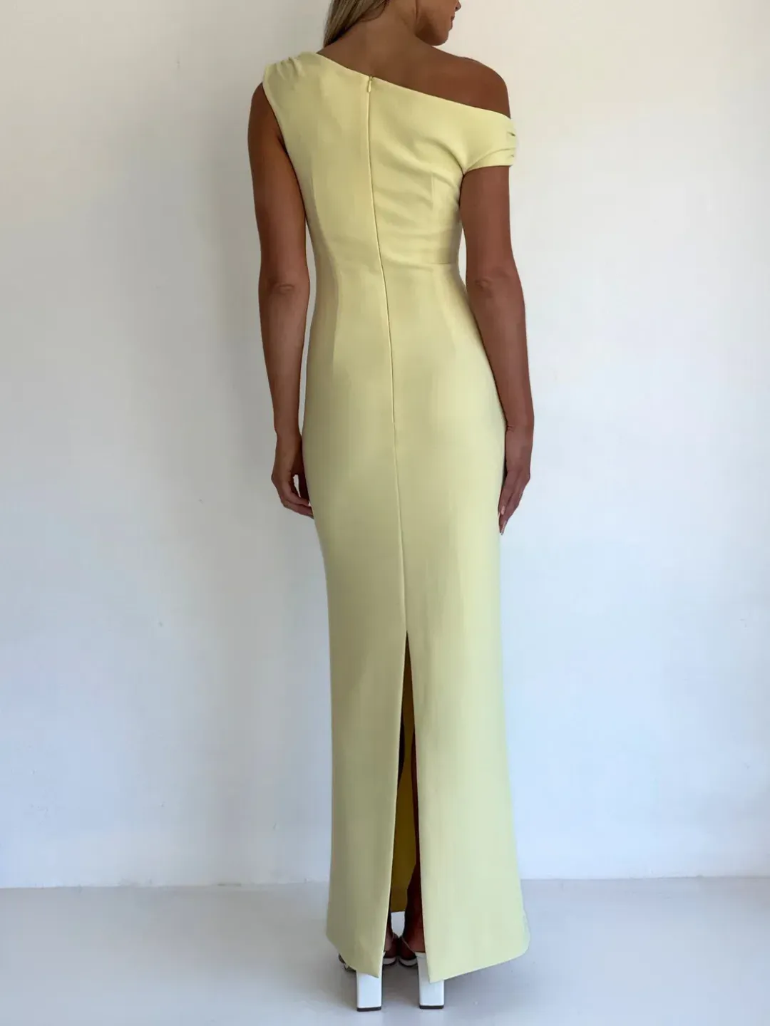 By Nicola Sophia Maxi Dress size 14 Pastel Lemon for rent on The Volte - main image