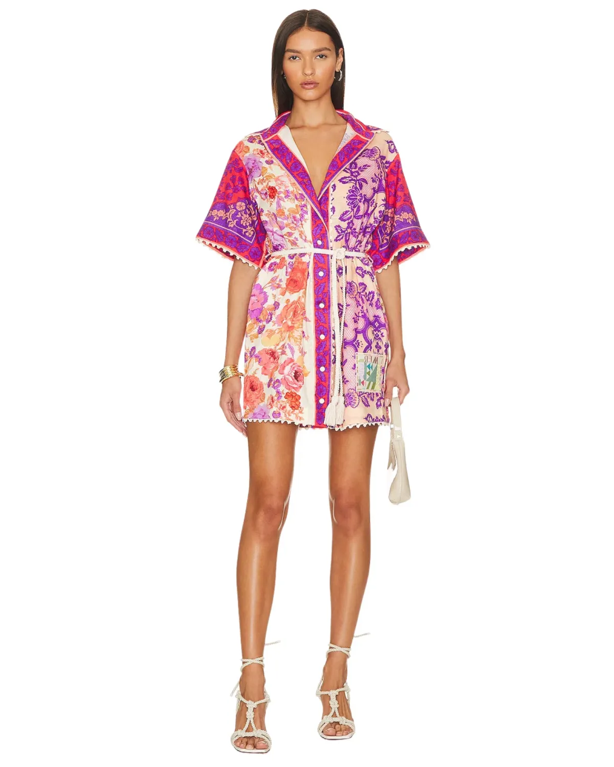 Zimmermann Raie Trimmed Shirt Dress AU Size 2/ 12 - Image 1