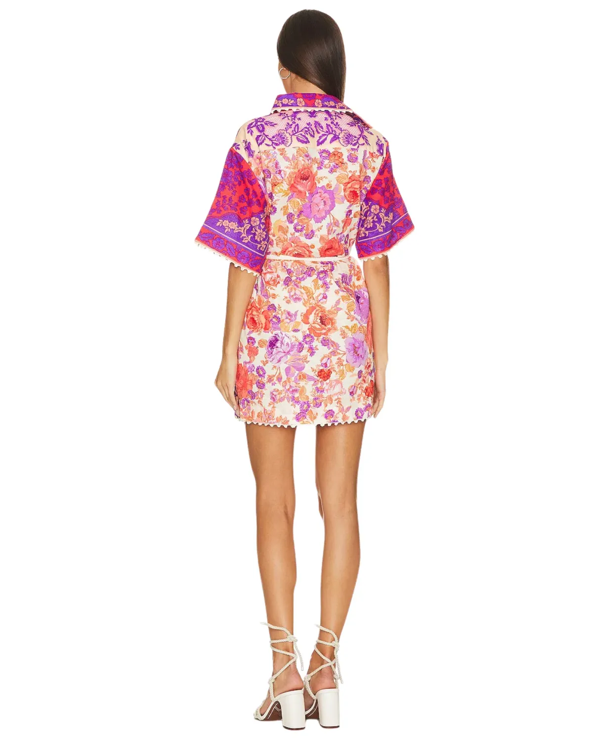 Zimmermann Raie Trimmed Shirt Dress AU Size 2/ 12 - Image 2