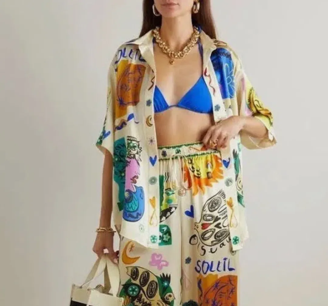 Alemais Soleil Silk Shirt Size 12 for rent on The Volte - main image