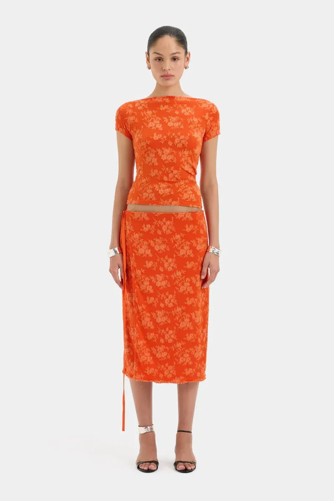 SIR THE LABEL BLANCA TOP & WRAP SKIRT SET SIZE 0 for rent on The Volte - main image