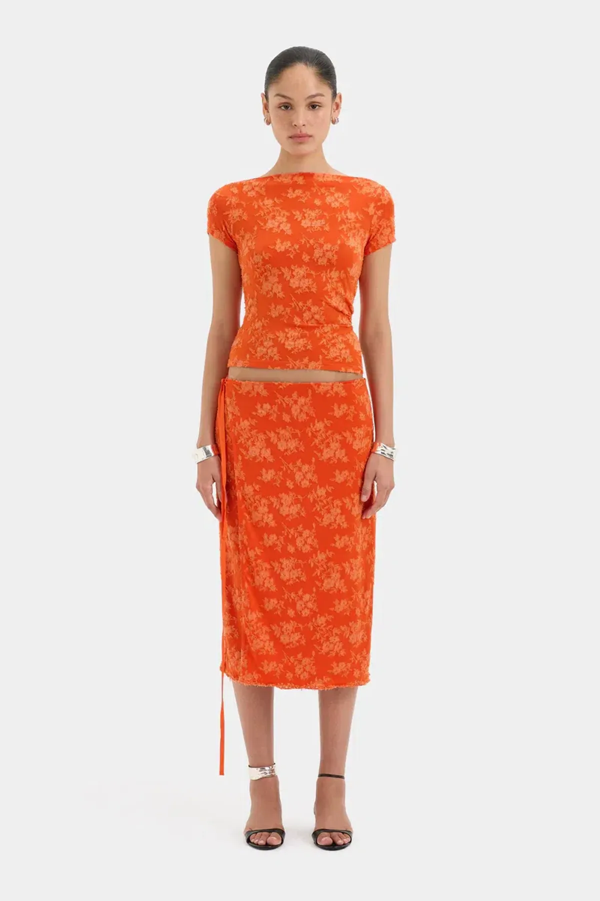 SIR THE LABEL BLANCA TOP & WRAP SKIRT SET SIZE 0 - Image 1