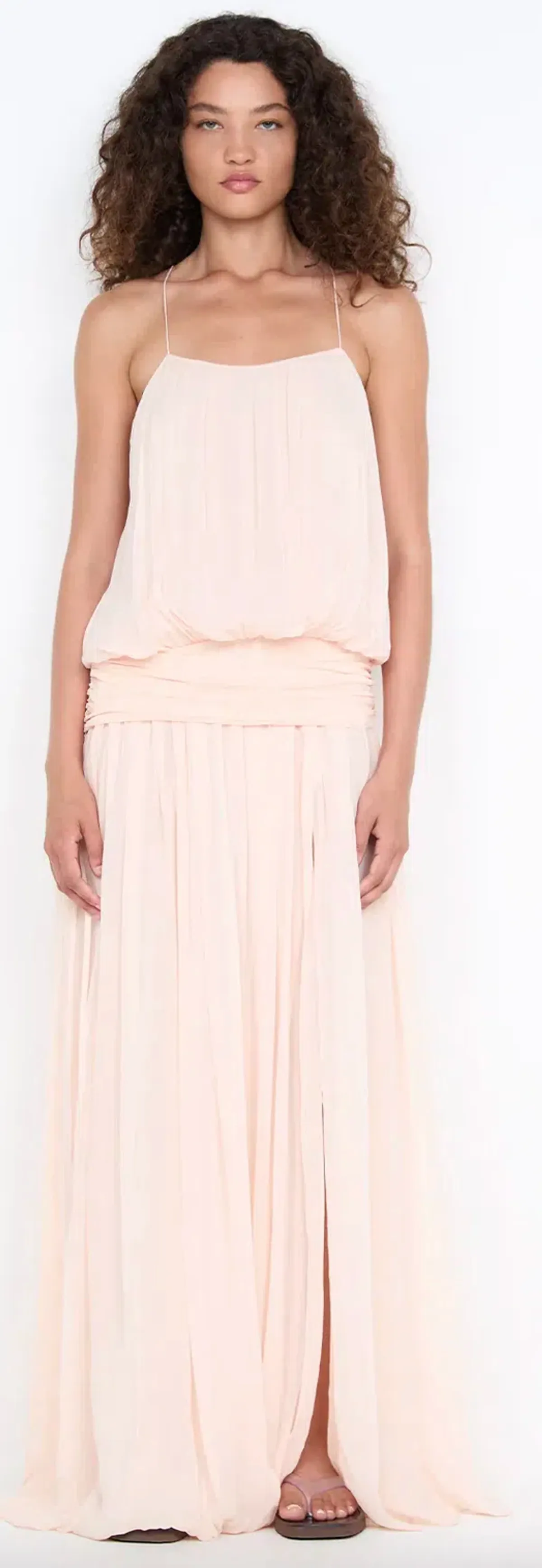 Bec + Bridge Camille Blouson Dress Peach Size 4 for rent on The Volte - main image