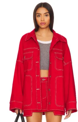 BY.DYLN Cooper Jacket & Cyrus Jeans Red Size 8 for rent on The Volte - image 3