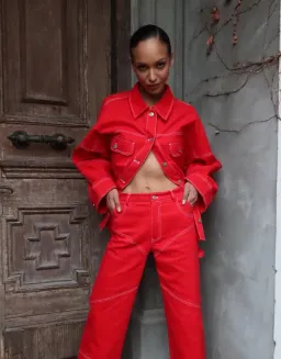 BY.DYLN Cooper Jacket & Cyrus Jeans Red Size 8 for rent on The Volte - image 7