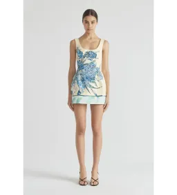 Antipodean Homecoming Lantern Mini Dress Multi Print Size 12 for rent on The Volte - image 3