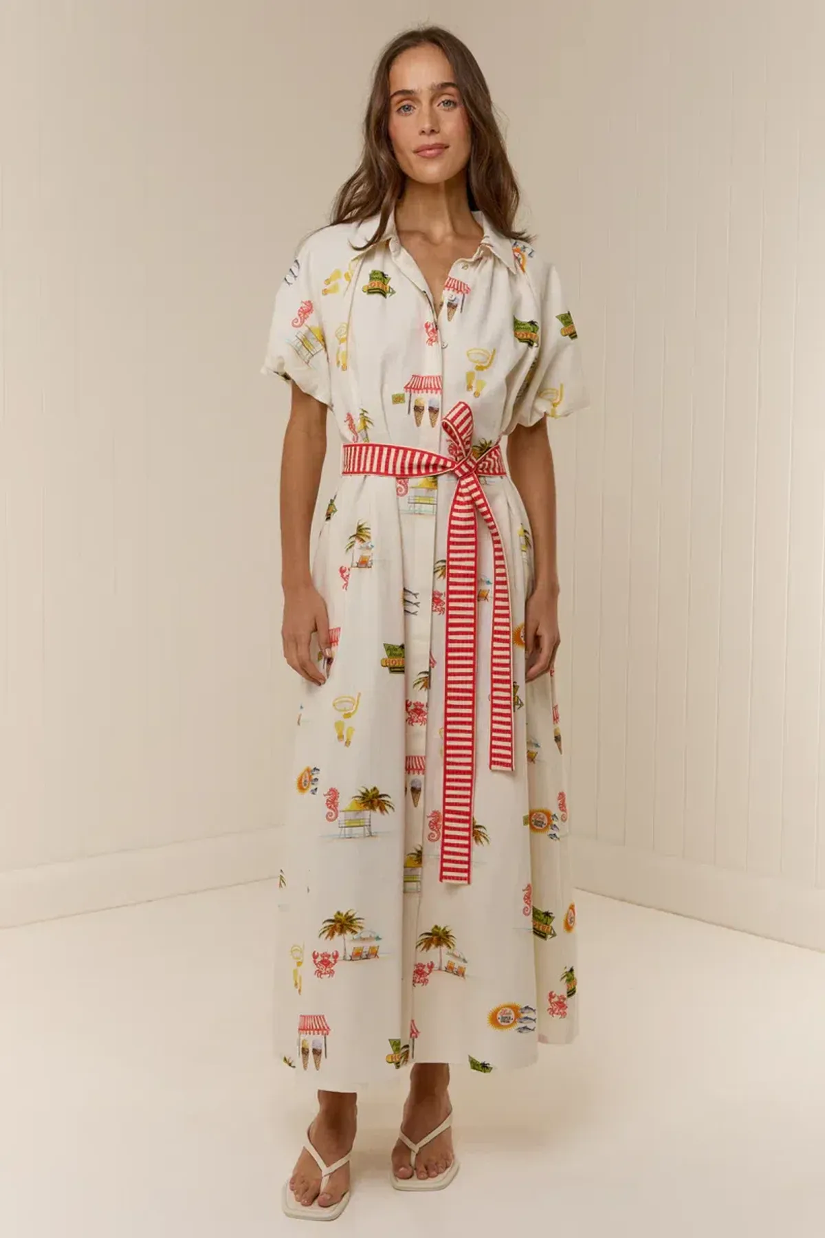 The Marla Dress - Palm Noosa. Size 10, Midi length. - Image 4