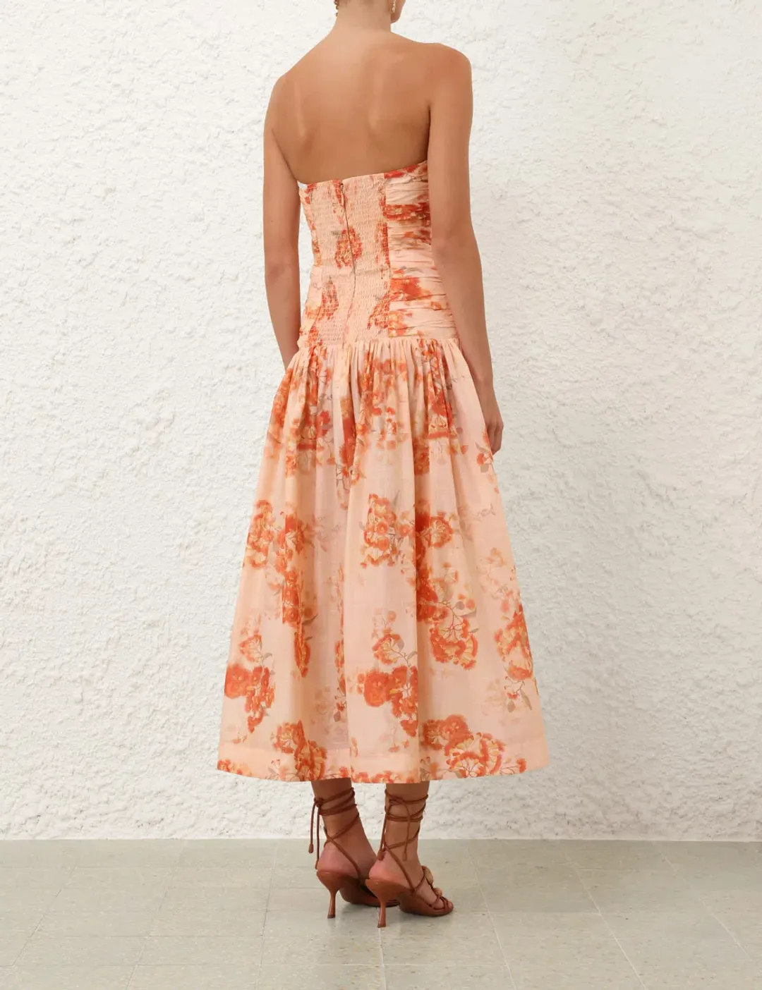 Zimmermann Cascadian Strapless Midi Dress for rent on The Volte - main image