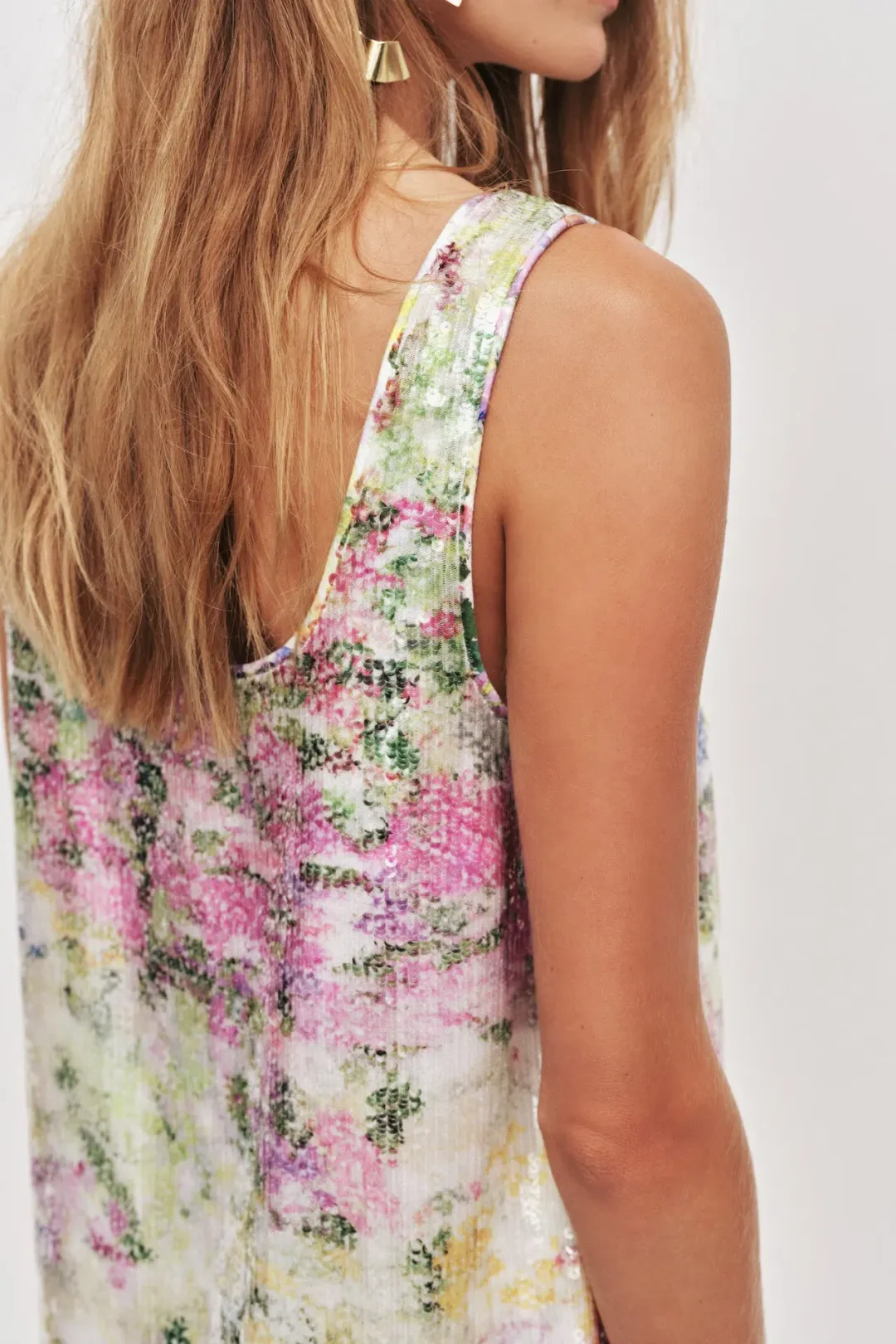 Aje Dahlia Mini Dress in Lavandula Sequin Multi Size 10 for rent on The Volte - main image