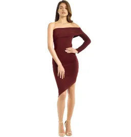 Bec & Bridge Love Ruler Asymmetrical Dress Burgundy Size AU 10 for rent on The Volte - image 1