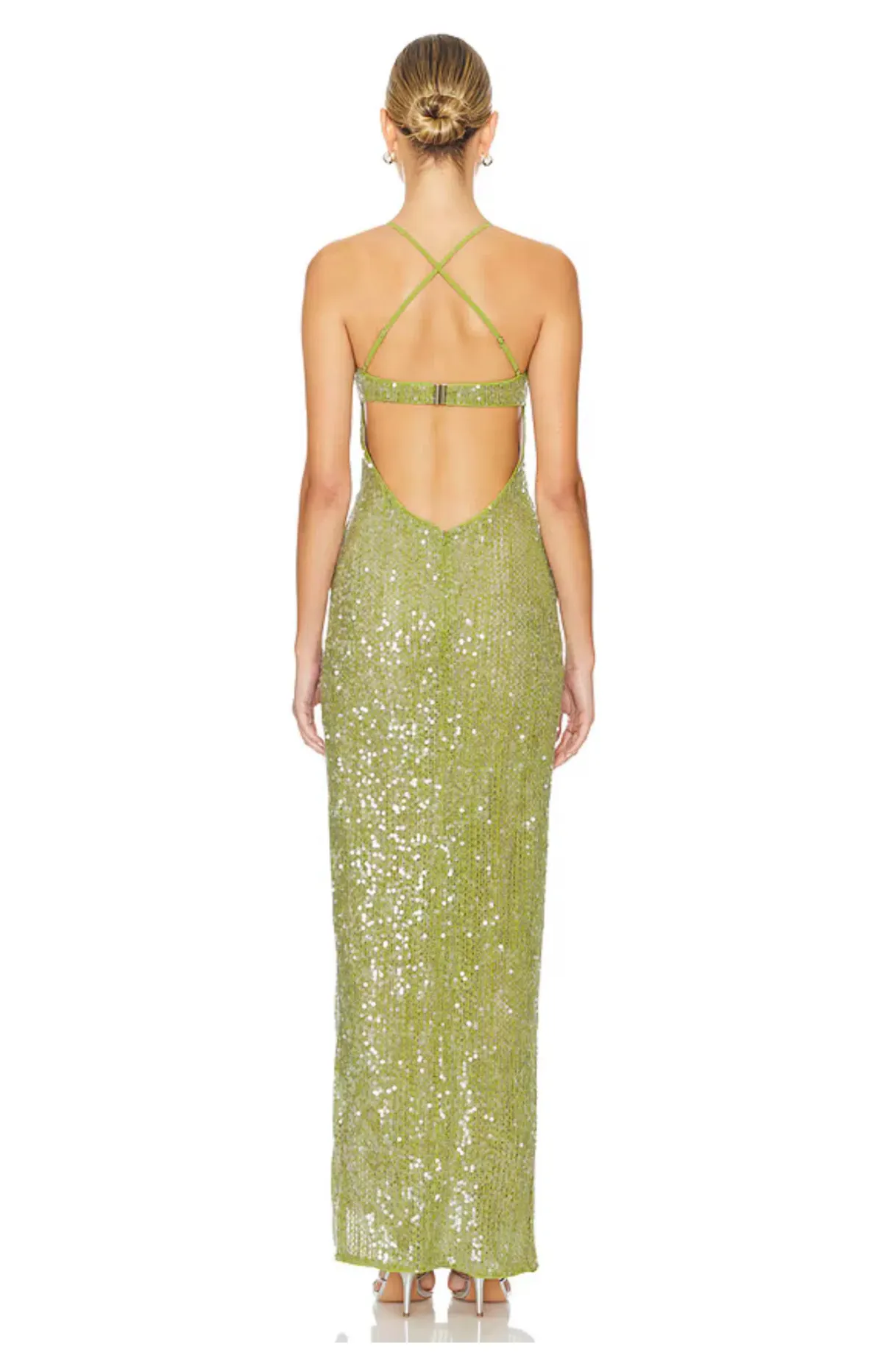 Brihante Sequin Maxi Dress in Island Green Camila Coelho - Image 3