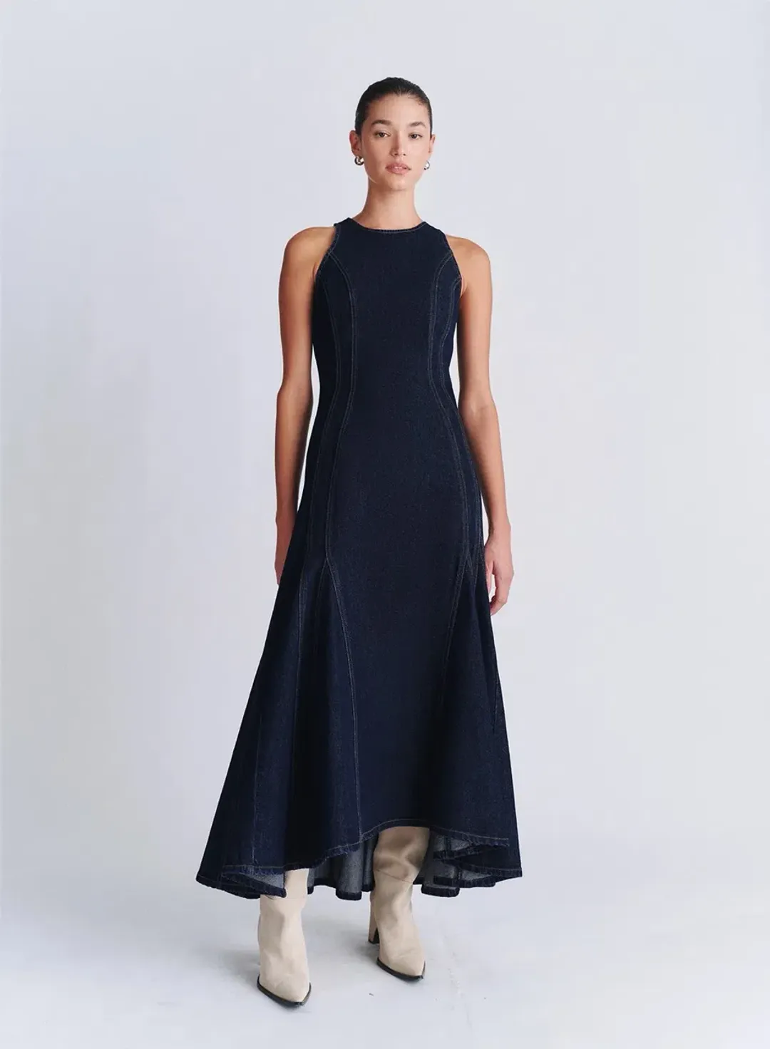 ANNA QUAN Bianca Dress Indigo Denim 8 AU for rent on The Volte - main image