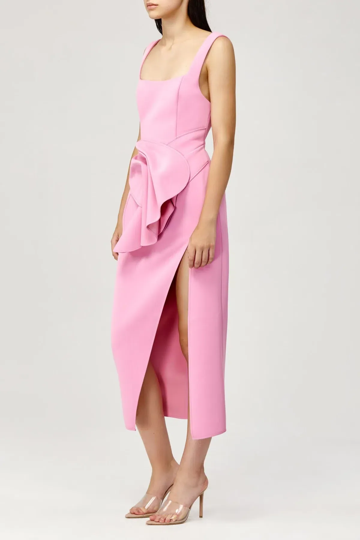 Acler Habana Midi Dress Pop Pink Size 6 - Image 3
