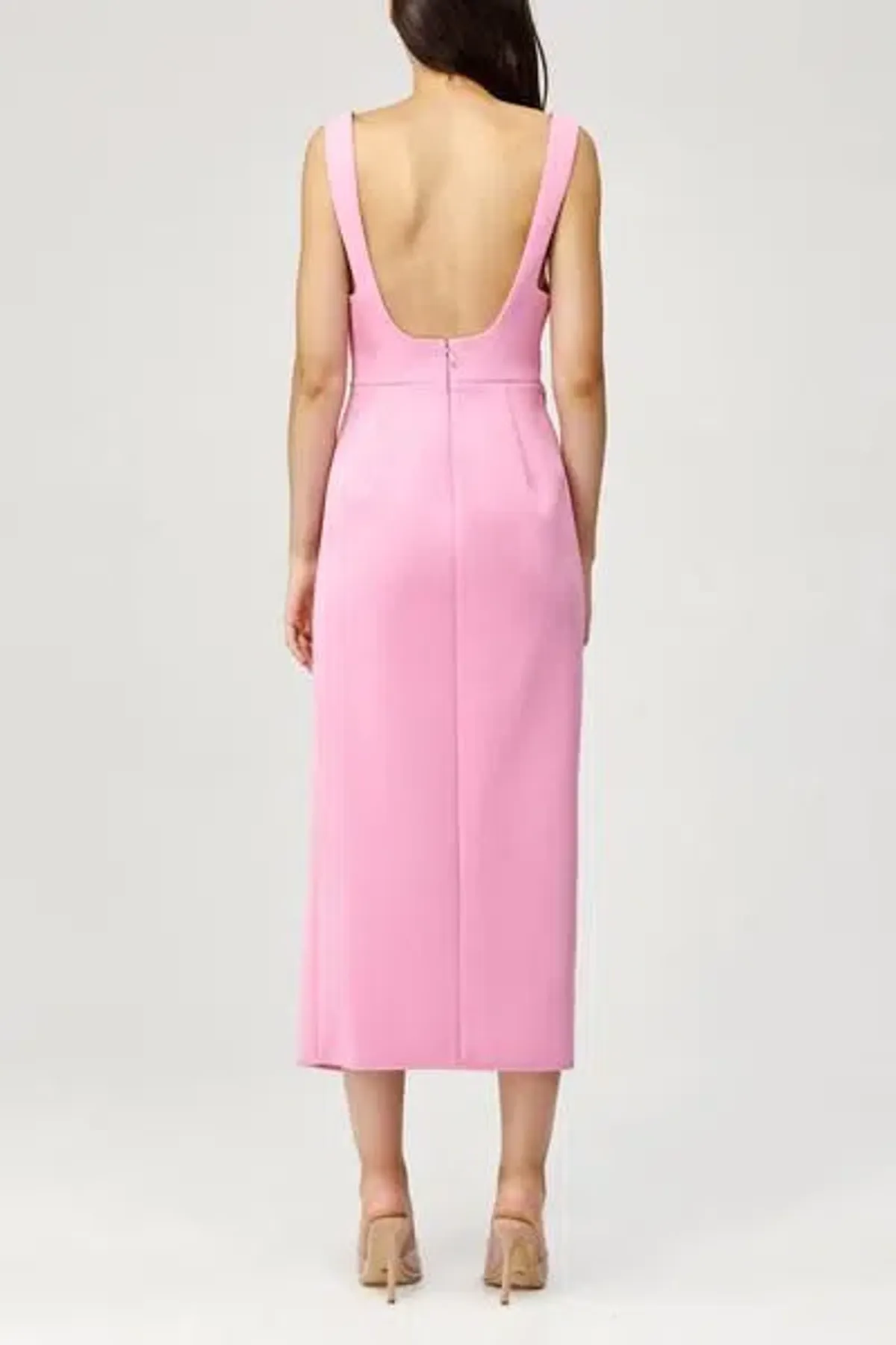 Acler Habana Midi Dress Pop Pink Size 6 - Image 4