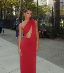 MISHA THE SOLSTICE CUPRO DRESS RED 6 for rent on The Volte - image 2