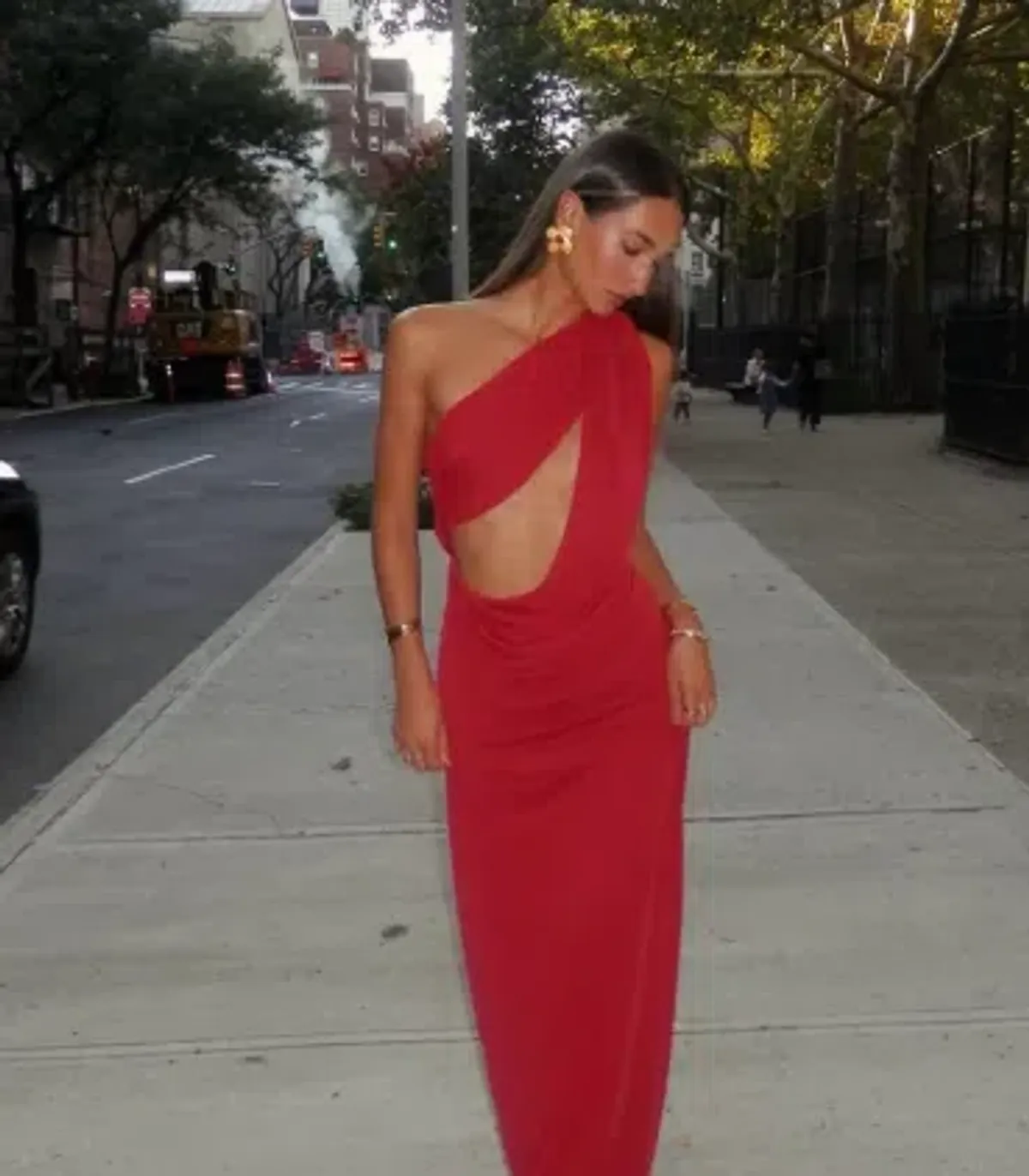 MISHA THE SOLSTICE CUPRO DRESS RED 6 - Image 1