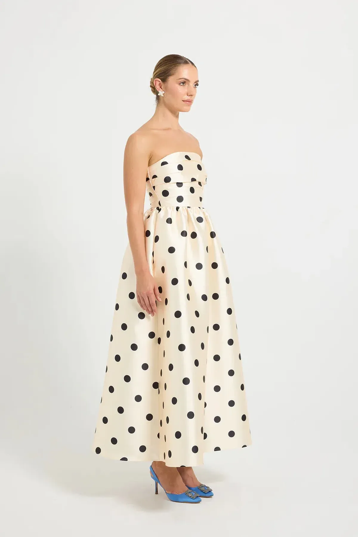 Pasduchas Dottie Strapless Midi Dress Size 14 - Image 2