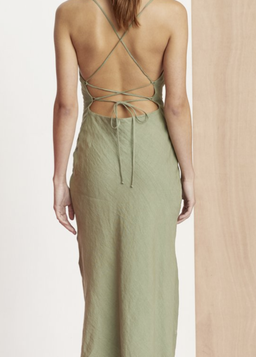 Bec and Bridge The Dreamer Midi Dress in Khaki size 8 for rent on The Volte - image 3