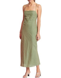 Bec and Bridge The Dreamer Midi Dress in Khaki size 8 for rent on The Volte - image 1