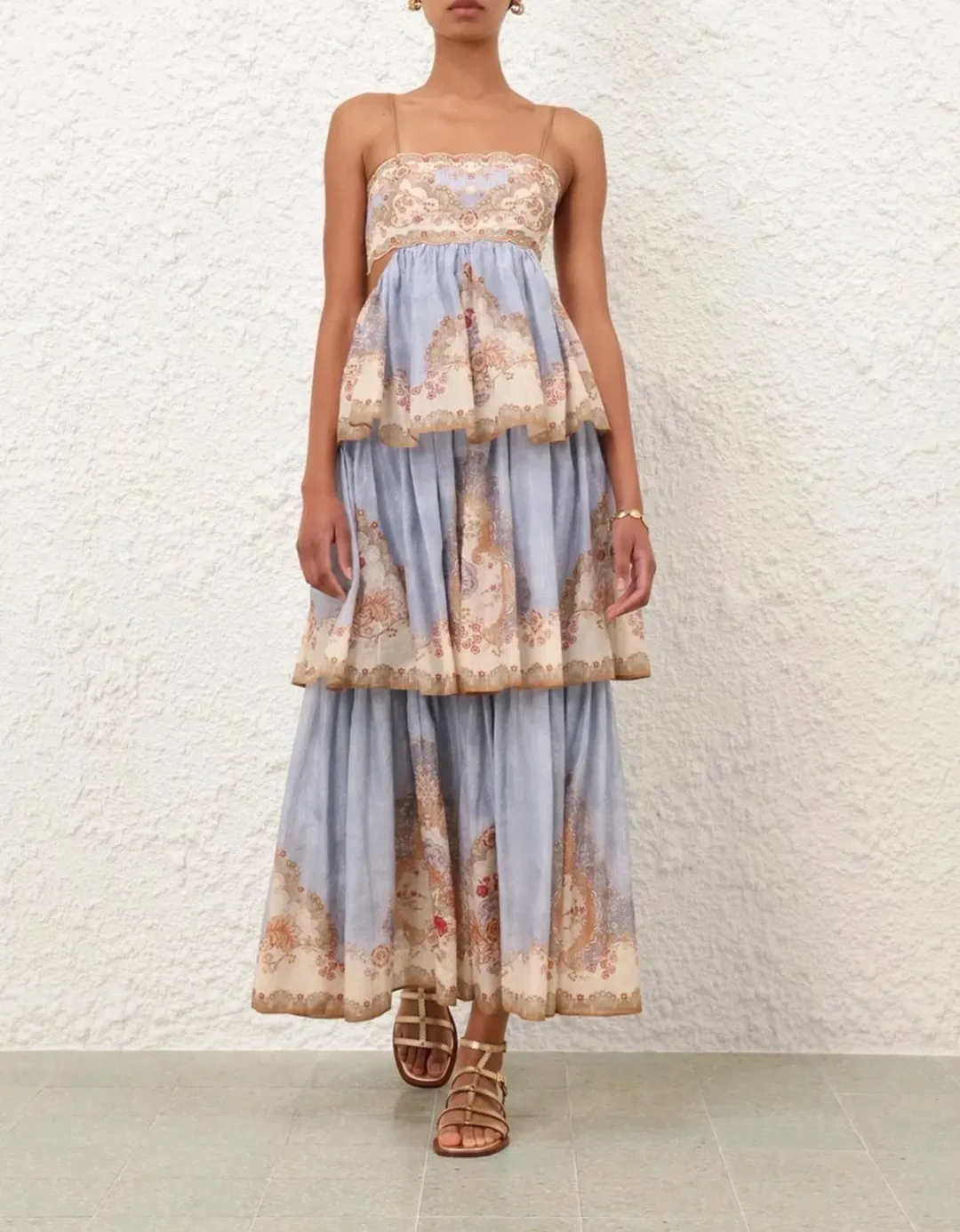 Zimmermann Daylight Tiered Maxi Dress Size 1 for rent on The Volte - main image