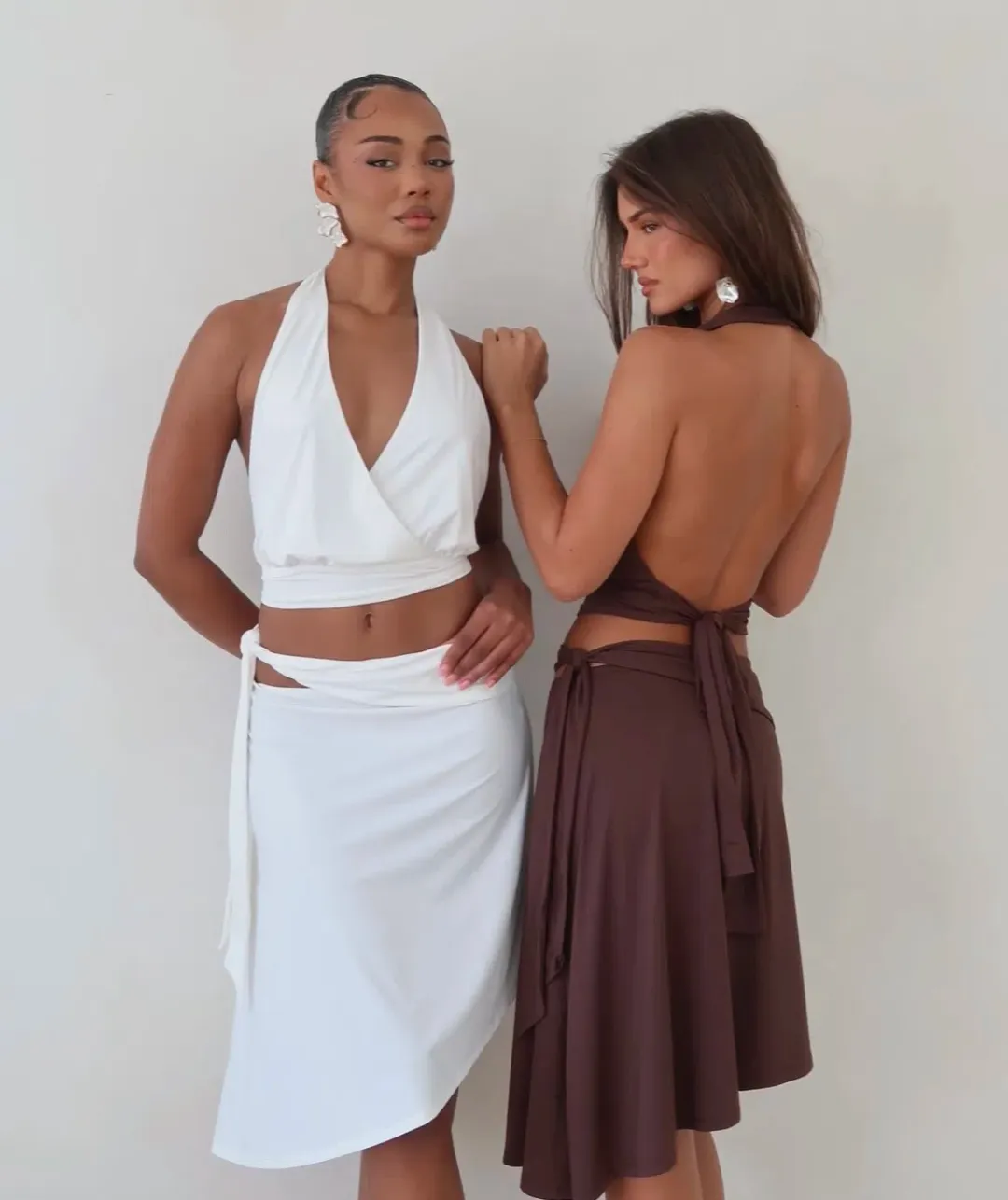 Sasha therese Luna Midi Set white for rent on The Volte - main image