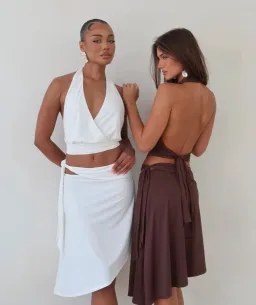 Sasha therese Luna Midi Set white for rent on The Volte - image 2
