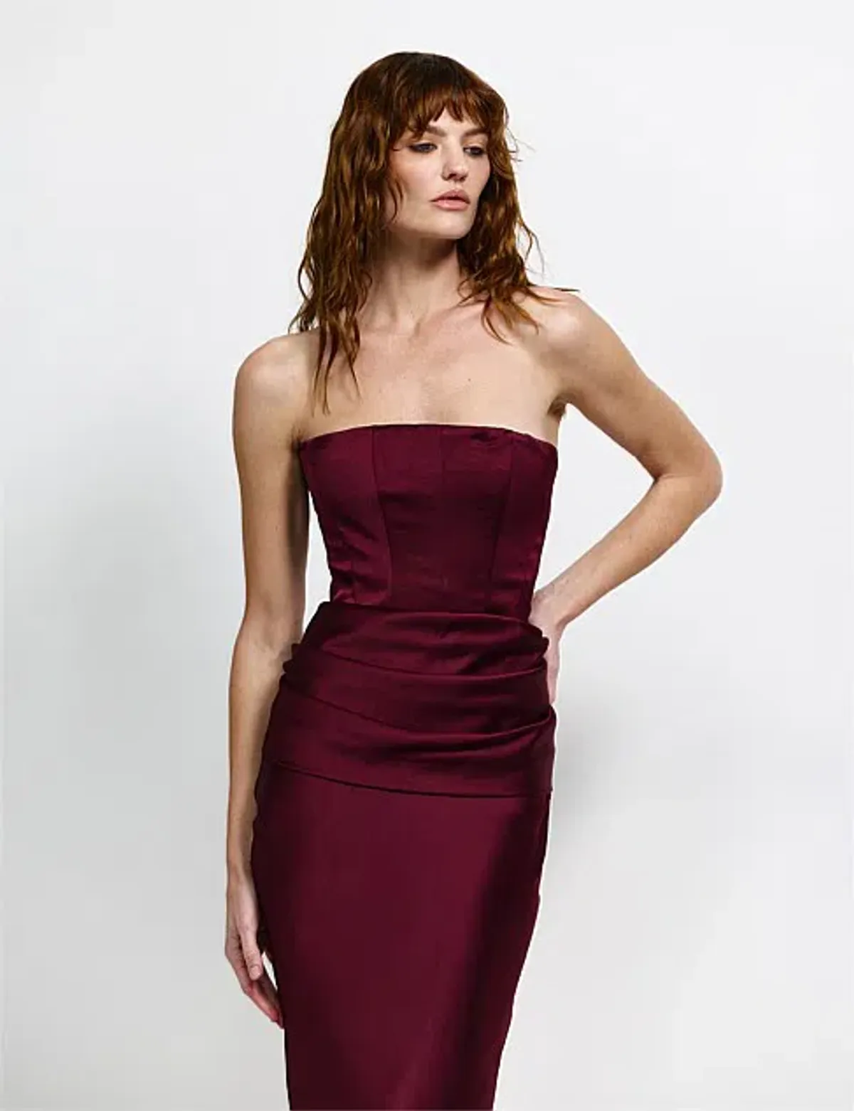 Effie Kats - Indira Gown - Wine - Size S (8) - Image 3