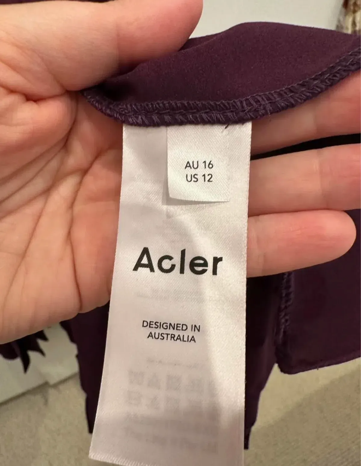 Acler dailley midi dress, plum, size 16 - Image 5