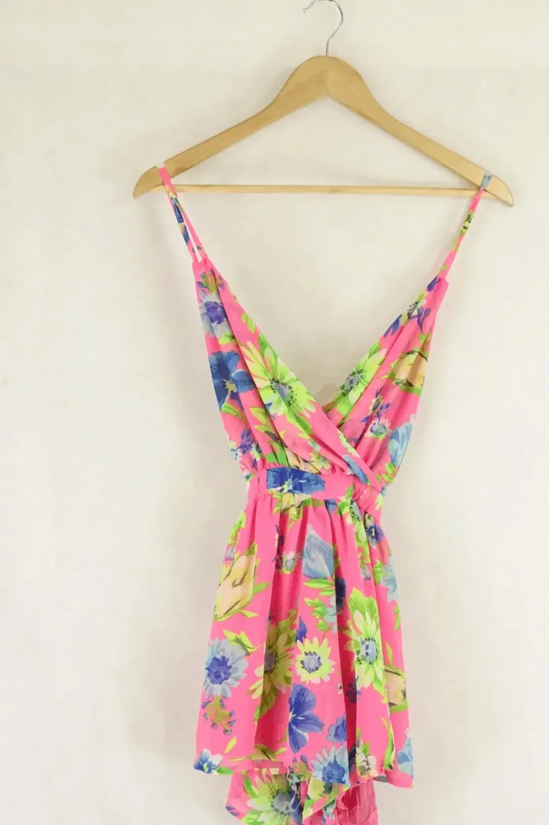 MINKPINK Floral Pink Jumpsuit Size 8 | Mini Length Satin Feel Cocktail & Formal Wear for rent on The Volte - main image